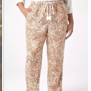 Lane Bryant Boho Straight Leg Pant Paisley Vacation Cotton Womens Size 2XL 20